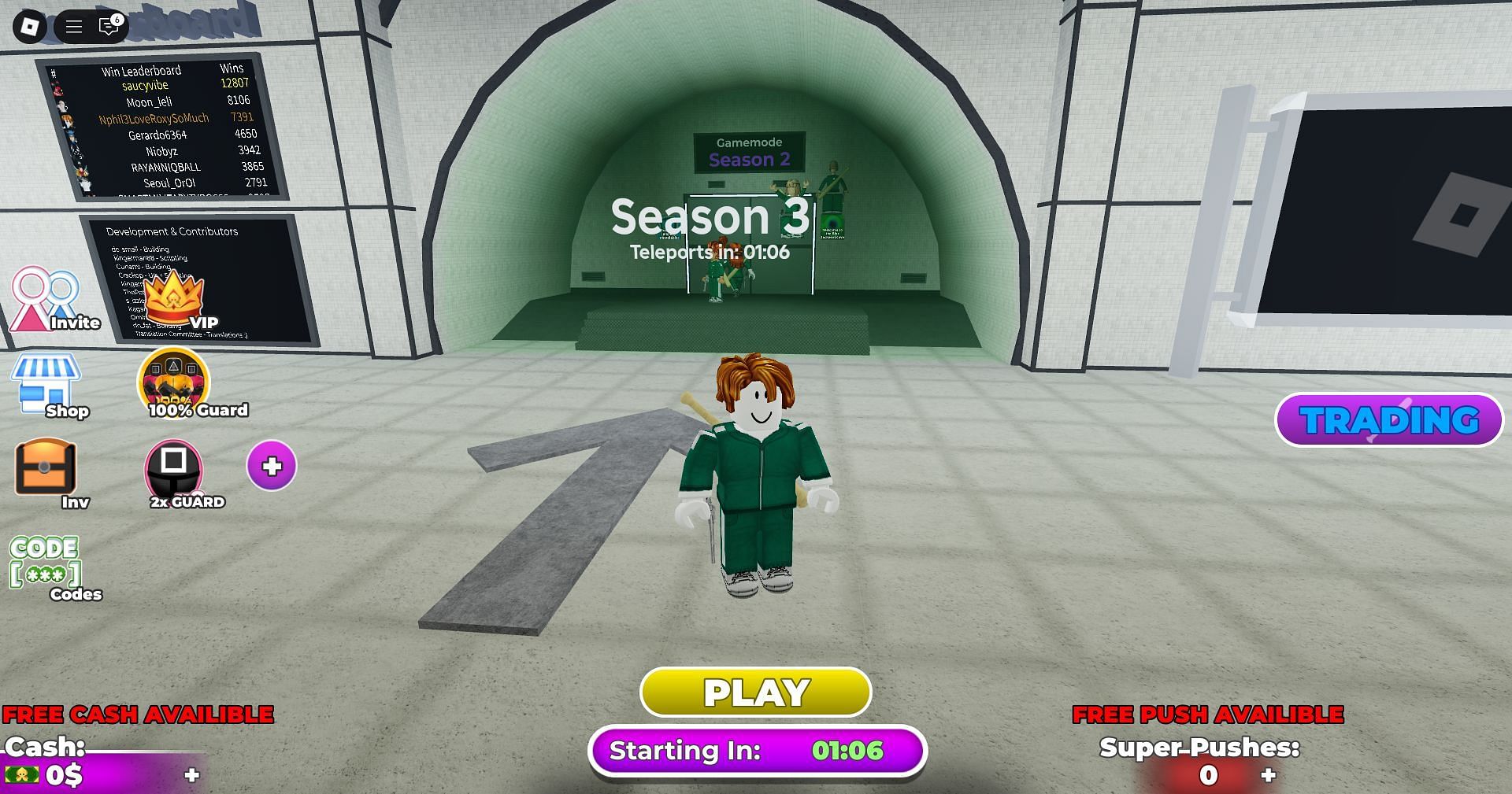 Start the game with rewards (Image via Roblox)